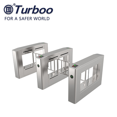 Access Control System Pedestrian Barrier Gate , Stainless Steel Swing Gate