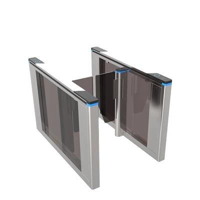satın al High End Ultra İnce Salıncak Flap Kapısı RFID Erişim Kontrolü Cam Bariyer Yaya Turnikesi online manufacture