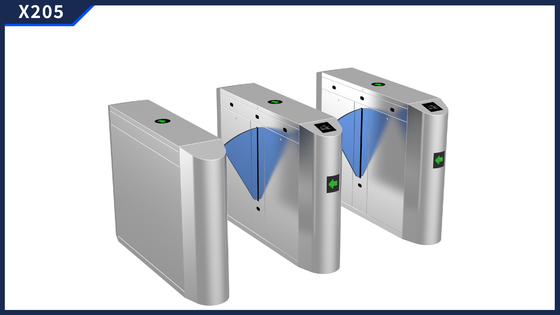 satın al Mavi Akrilik SUS304 Paslanmaz Güvenlik Flap Bariyer Kapısı RFID IC ID CARD Erişim Kontrol Sistemi online manufacture