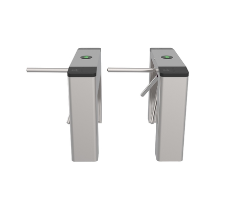 Semi-Automatic RFID QR Code Tripod Turnstile Gate for Secure Access Control