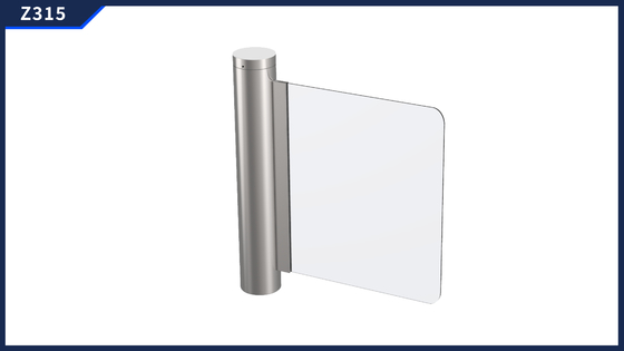 Tempered Glass Swing Gate for Self Supermarket with Pass Width 600-900mm - high end Z315 for most Scenes - RFID - Integrated with Finger print Face recognition ID Card for your solotions