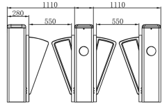 Flap Turnstile Gate J281 Profesyonel ODM/OEM Yetenek Sistemi Yazılım Yönetimi 0