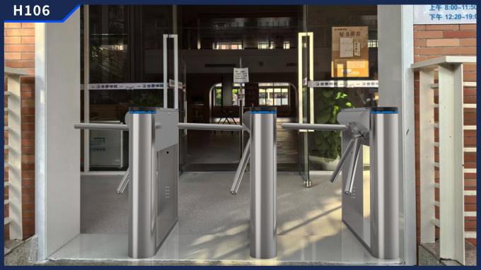 Otomatik Tripod Turnstile Erişim Kontrolünün fırçasız hareketi Paslanmaz çelik 0