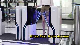 Spor Salonu Kaydırmalı Kart ve RFID Çalışma Süresi 0,2 Saniye Demo ile EF2213 Flap Bariyer Kapı Mekanizmasını Görüntüle